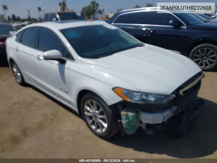 2017 Ford Fusion Hybrid Se Hybrid VIN: 3FA6P0LU1HR222603 Lot: 40336900