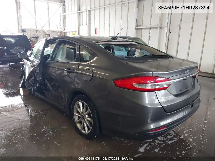 2017 Ford Fusion Se VIN: 3FA6P0H71HR237394 Lot: 40348175