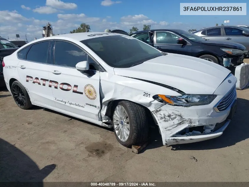 3FA6P0LUXHR237861 2017 Ford Fusion Hybrid Se