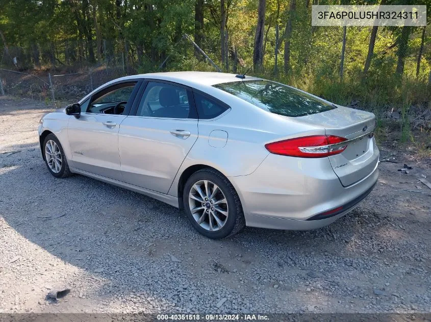 2017 Ford Fusion Hybrid Se VIN: 3FA6P0LU5HR324311 Lot: 40351518