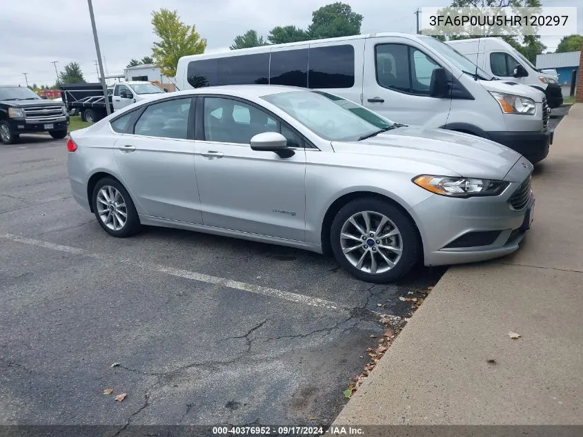 2017 Ford Fusion Hybrid S VIN: 3FA6P0UU5HR120297 Lot: 40376952