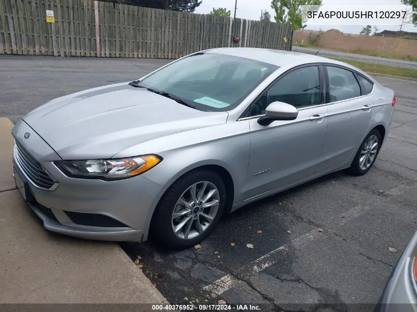 2017 Ford Fusion Hybrid S VIN: 3FA6P0UU5HR120297 Lot: 40376952