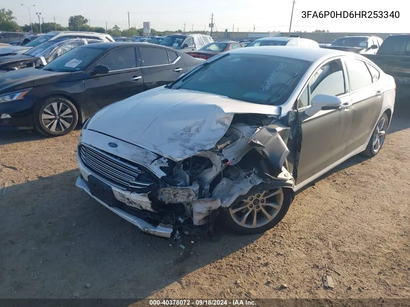 3FA6P0HD6HR253340 2017 Ford Fusion Se