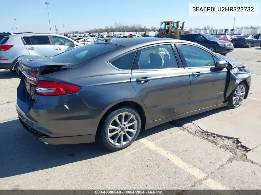 2017 Ford Fusion Hybrid Se VIN: 3FA6P0LU2HR323732 Lot: 40386640