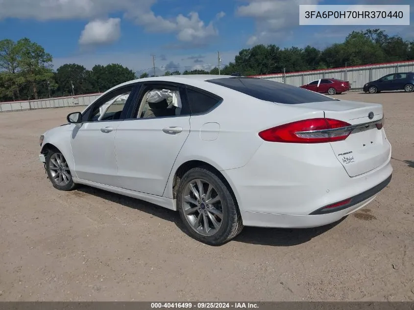 3FA6P0H70HR370440 2017 Ford Fusion Se