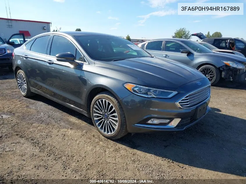 2017 Ford Fusion Se VIN: 3FA6P0H94HR167889 Lot: 40514752