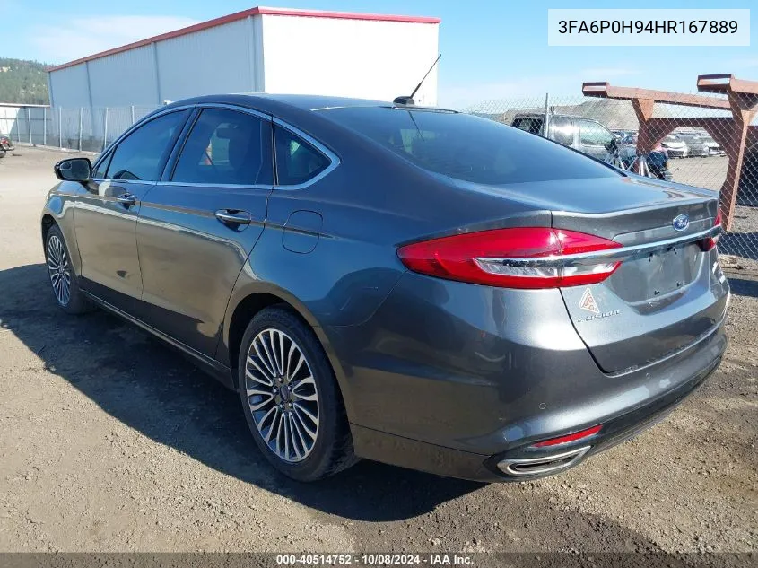 3FA6P0H94HR167889 2017 Ford Fusion Se