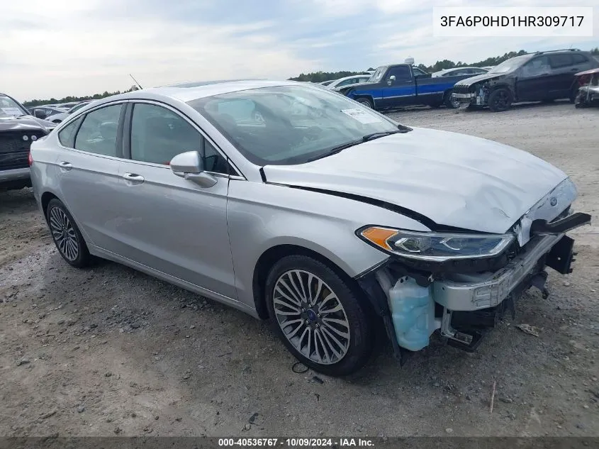 2017 Ford Fusion Se VIN: 3FA6P0HD1HR309717 Lot: 40536767