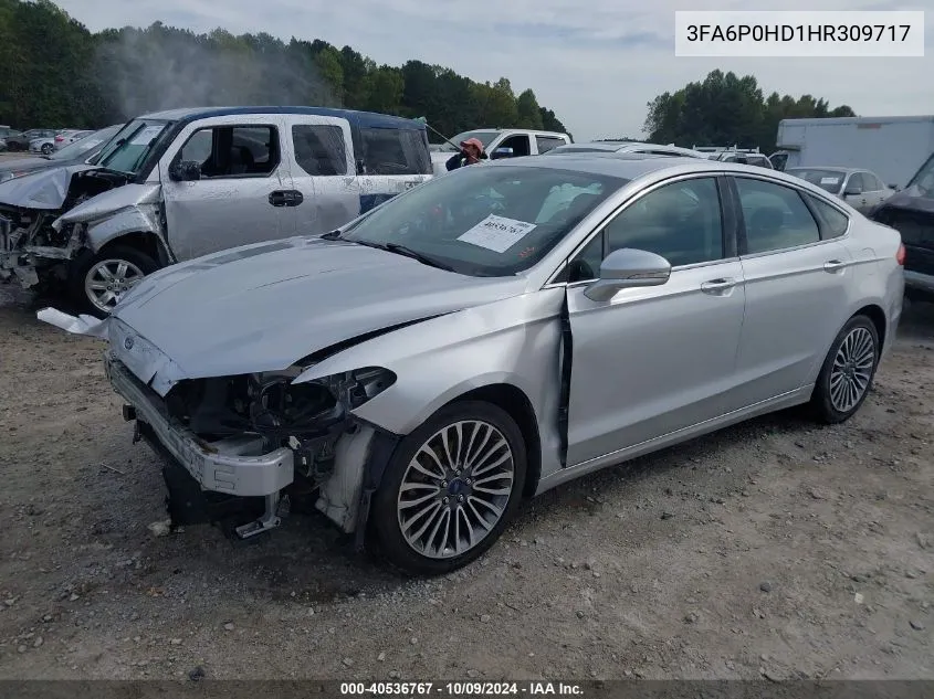 2017 Ford Fusion Se VIN: 3FA6P0HD1HR309717 Lot: 40536767