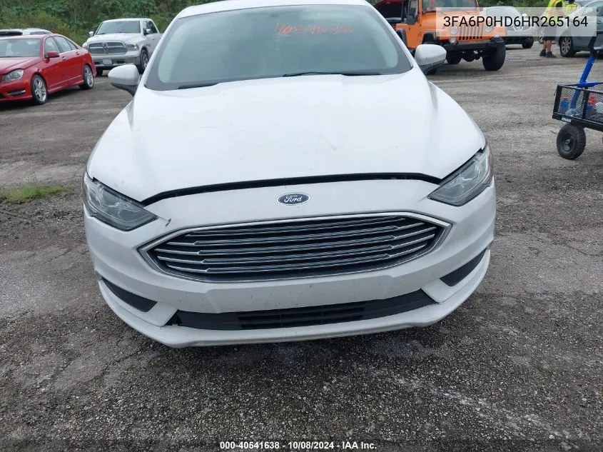 2017 Ford Fusion Se VIN: 3FA6P0HD6HR265164 Lot: 40541638