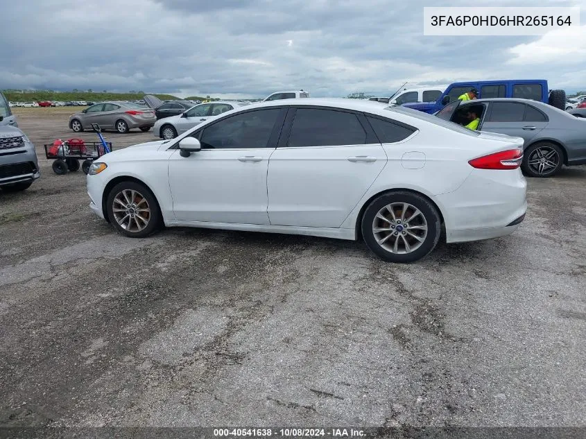 2017 Ford Fusion Se VIN: 3FA6P0HD6HR265164 Lot: 40541638