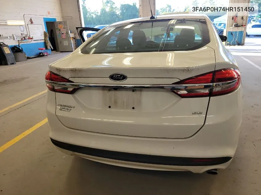 3FA6P0H74HR151450 2017 Ford Fusion Se