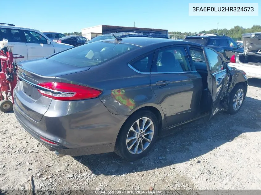 2017 Ford Fusion Hybrid Se VIN: 3FA6P0LU2HR324573 Lot: 40559398