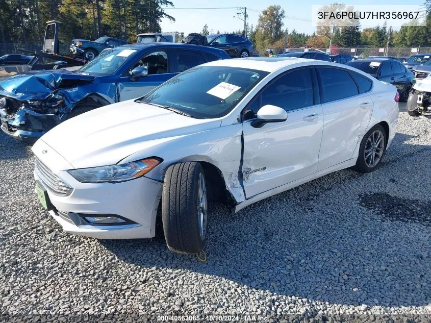 3FA6P0LU7HR356967 2017 Ford Fusion Hybrid Se