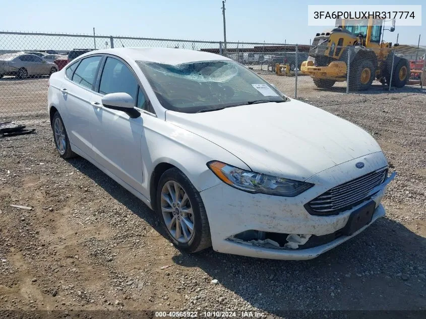 3FA6P0LUXHR317774 2017 Ford Fusion Hybrid Se