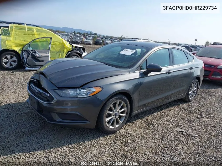 2017 Ford Fusion Se VIN: 3FAGP0HD0HR229734 Lot: 40566111