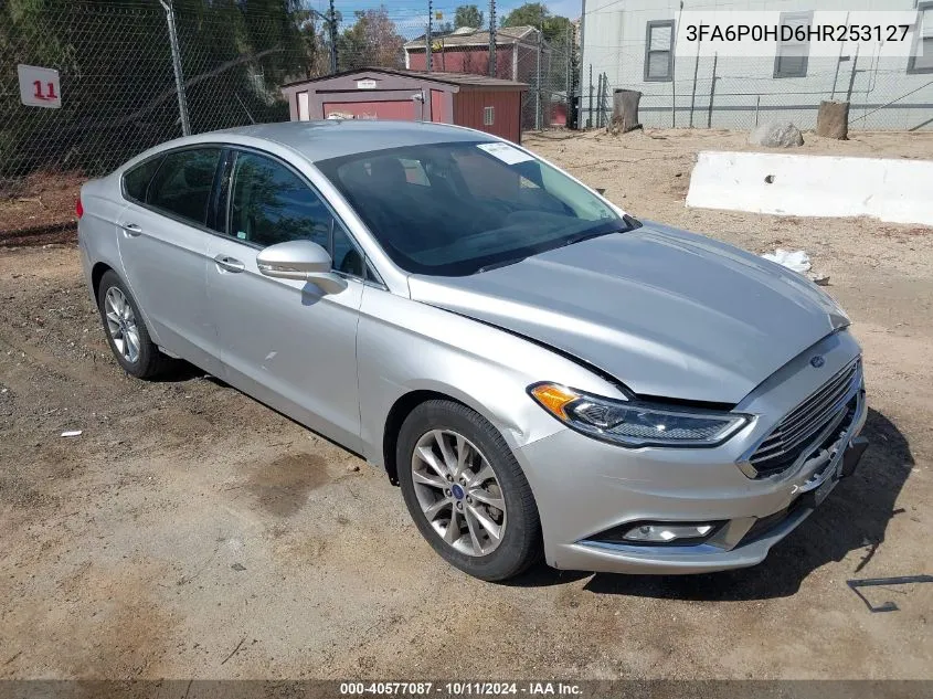 3FA6P0HD6HR253127 2017 Ford Fusion Se