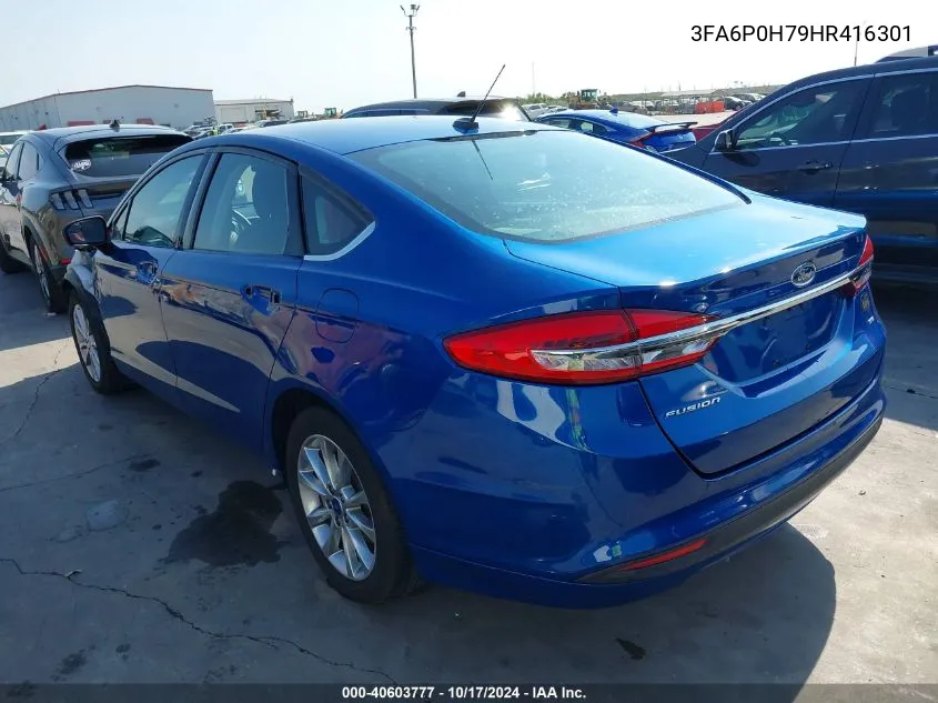 2017 Ford Fusion Se VIN: 3FA6P0H79HR416301 Lot: 40603777