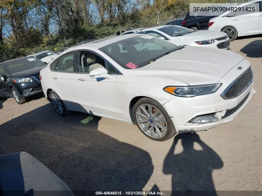 3FA6P0K90HR291425 2017 Ford Fusion Platinum