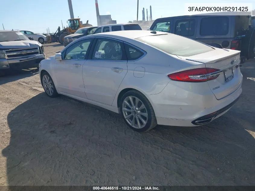 3FA6P0K90HR291425 2017 Ford Fusion Platinum