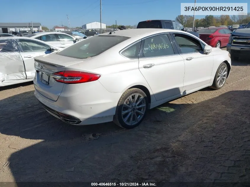 3FA6P0K90HR291425 2017 Ford Fusion Platinum