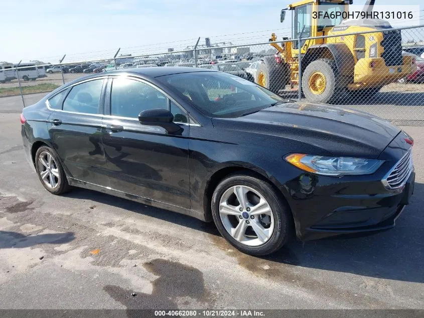 2017 Ford Fusion Se VIN: 3FA6P0H79HR131016 Lot: 40662080