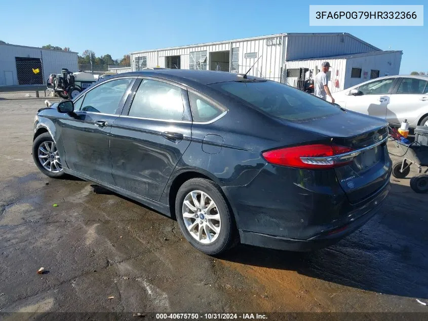 2017 Ford Fusion S VIN: 3FA6P0G79HR332366 Lot: 40675750