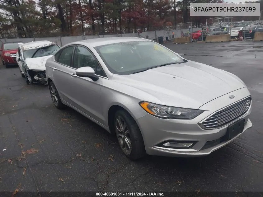 2017 Ford Fusion Se VIN: 3FA6P0T90HR237699 Lot: 40691031