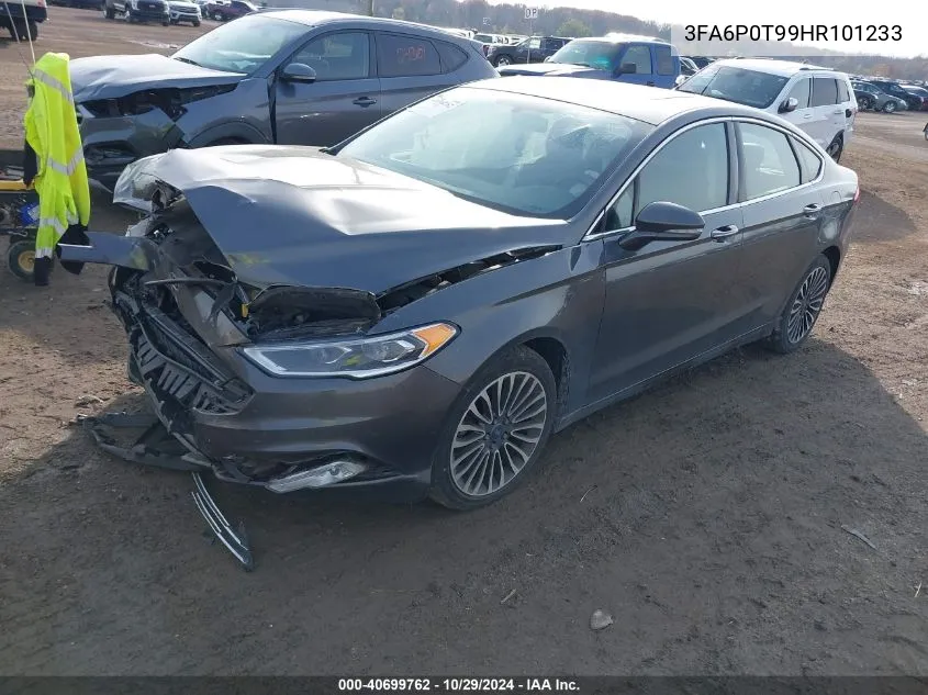 2017 Ford Fusion Se VIN: 3FA6P0T99HR101233 Lot: 40699762