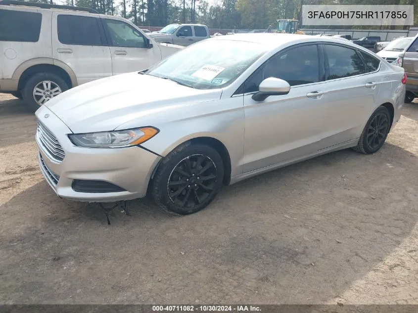 2017 Ford Fusion Se VIN: 3FA6P0H75HR117856 Lot: 40711082