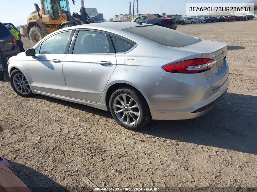 2017 Ford Fusion Se VIN: 3FA6P0H73HR236618 Lot: 40734739