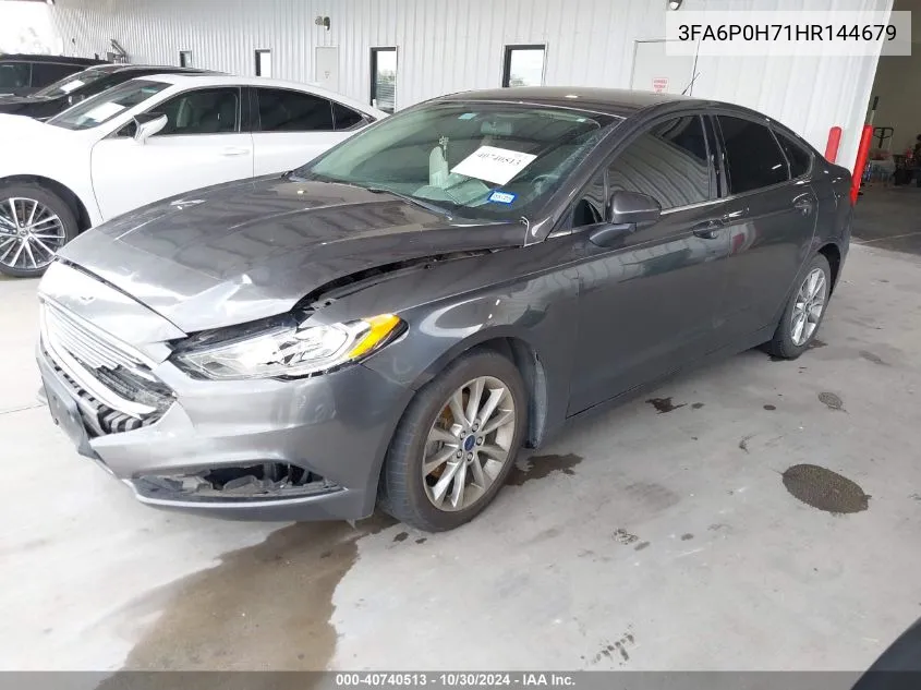 2017 Ford Fusion Se VIN: 3FA6P0H71HR144679 Lot: 40740513