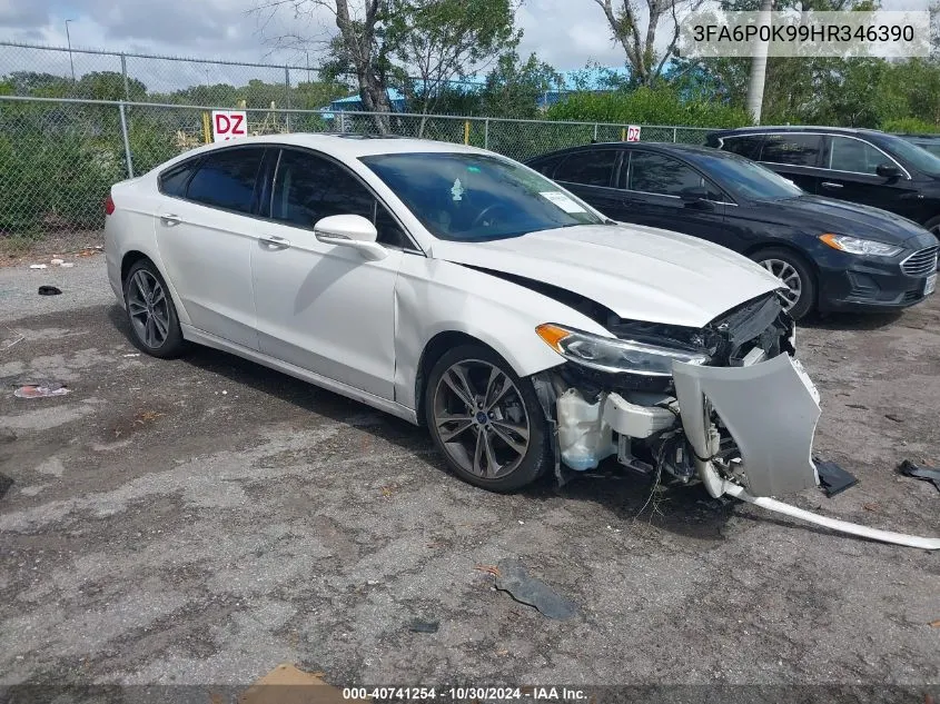 2017 Ford Fusion Titanium VIN: 3FA6P0K99HR346390 Lot: 40741254