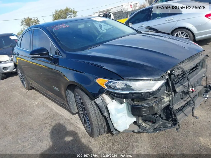 2017 Ford Fusion Energi Titanium VIN: 3FA6P0SU5HR275628 Lot: 40742794