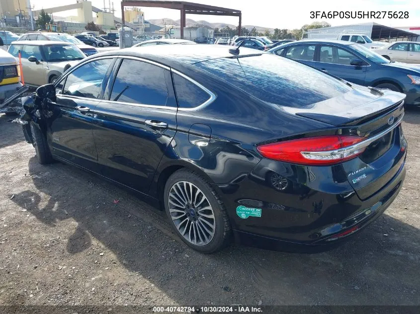 2017 Ford Fusion Energi Titanium VIN: 3FA6P0SU5HR275628 Lot: 40742794