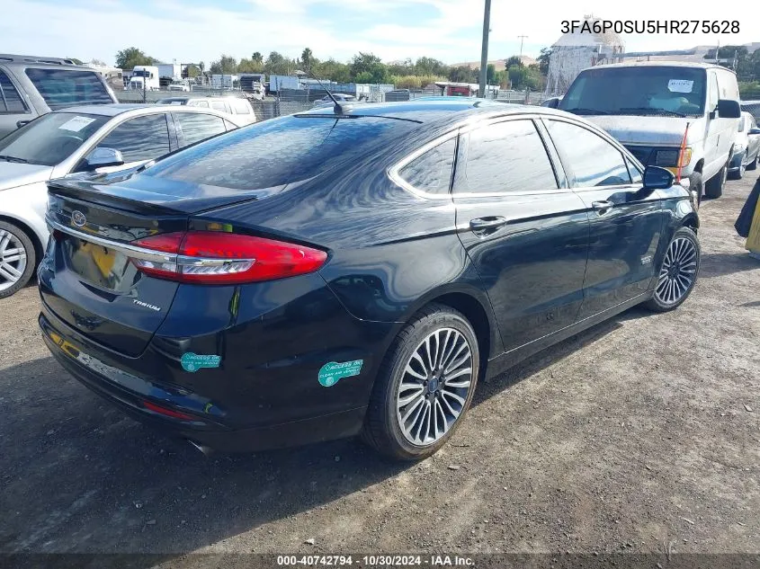 2017 Ford Fusion Energi Titanium VIN: 3FA6P0SU5HR275628 Lot: 40742794