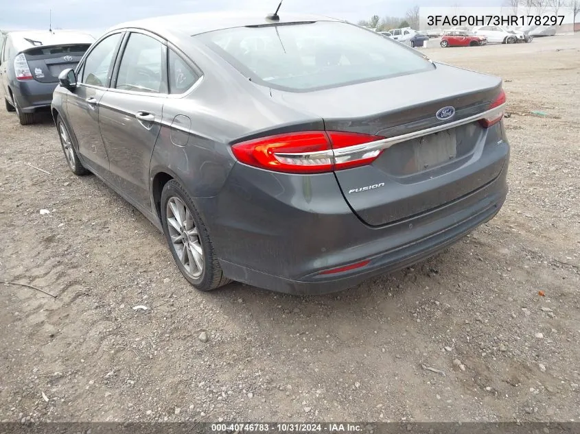 2017 Ford Fusion Se VIN: 3FA6P0H73HR178297 Lot: 40746783