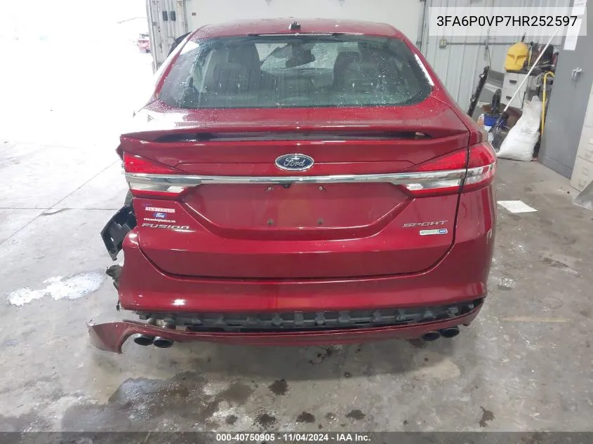 3FA6P0VP7HR252597 2017 Ford Fusion Sport