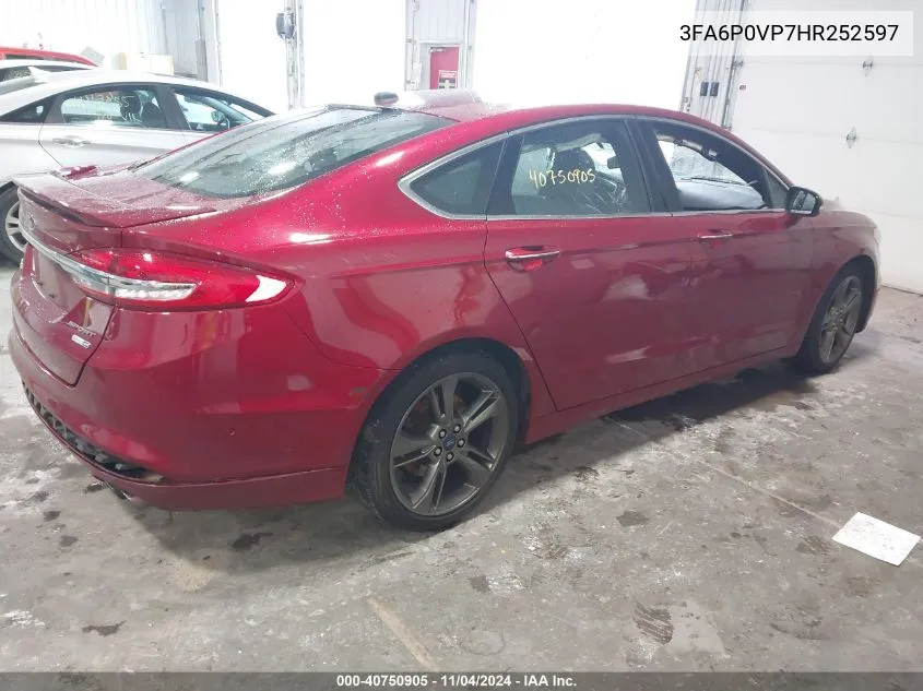 3FA6P0VP7HR252597 2017 Ford Fusion Sport