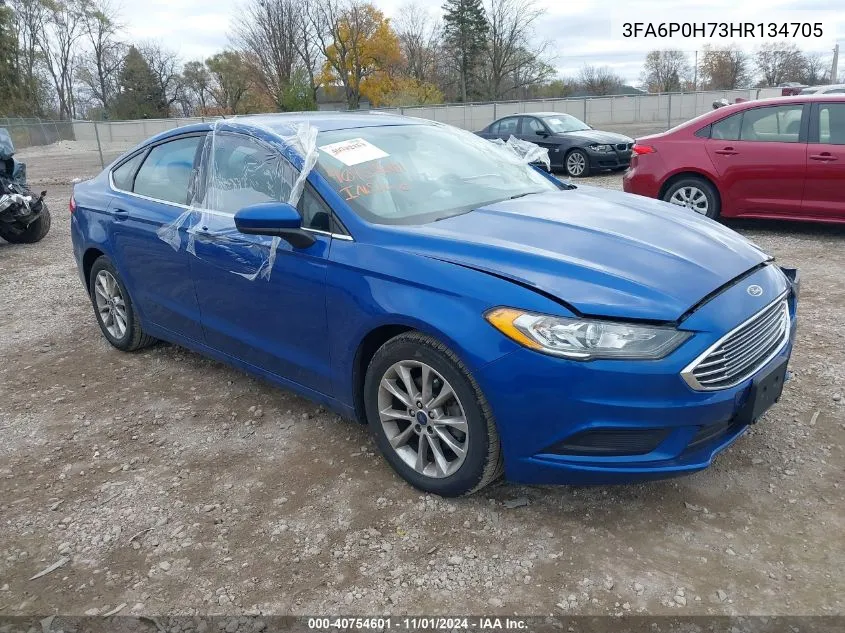 2017 Ford Fusion Se VIN: 3FA6P0H73HR134705 Lot: 40754601