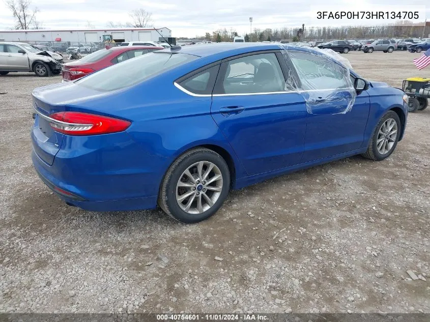 2017 Ford Fusion Se VIN: 3FA6P0H73HR134705 Lot: 40754601