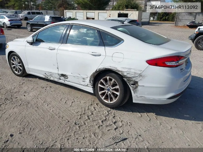 3FA6P0H71HR113092 2017 Ford Fusion Se