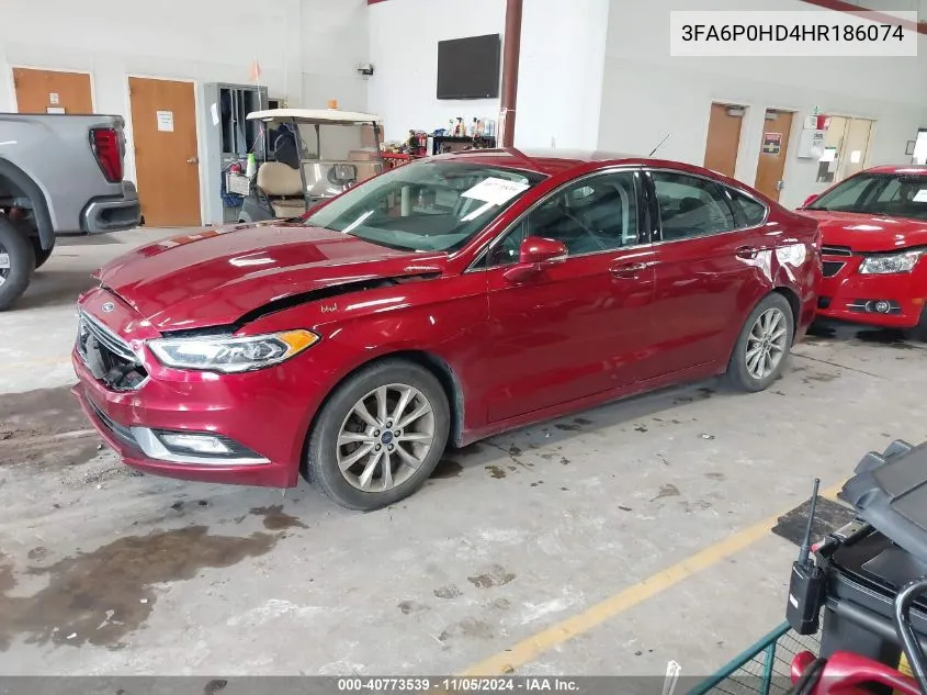 3FA6P0HD4HR186074 2017 Ford Fusion Se