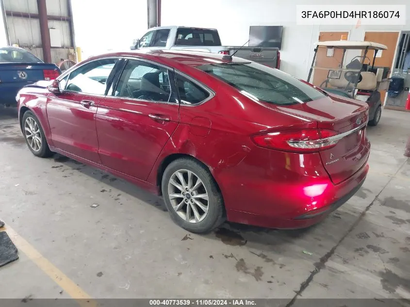 3FA6P0HD4HR186074 2017 Ford Fusion Se