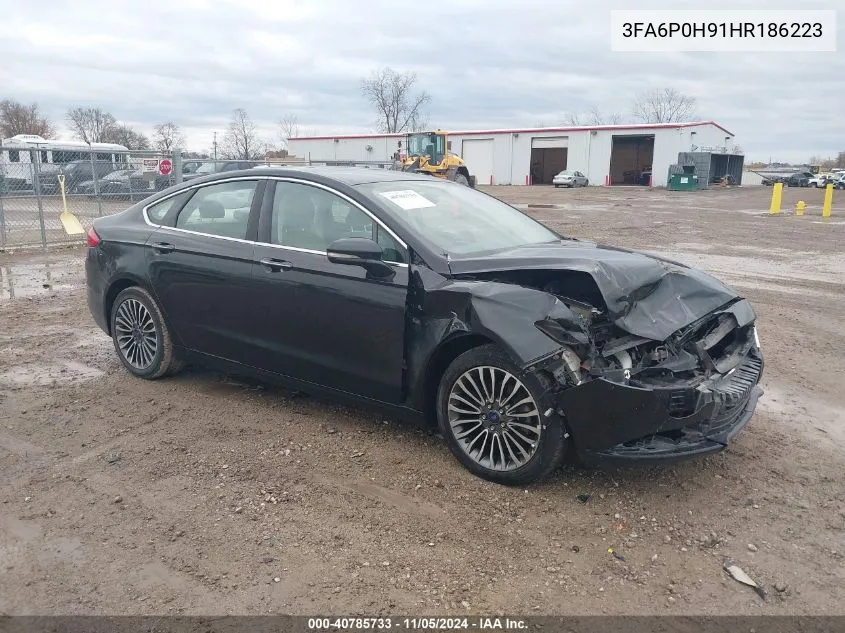 2017 Ford Fusion Se VIN: 3FA6P0H91HR186223 Lot: 40785733