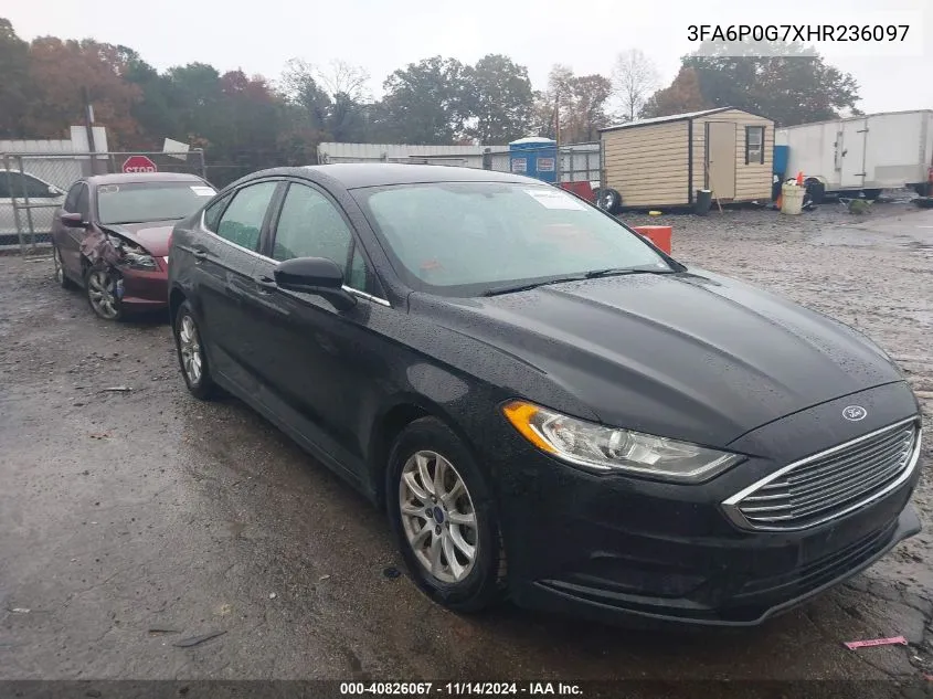 3FA6P0G7XHR236097 2017 Ford Fusion S