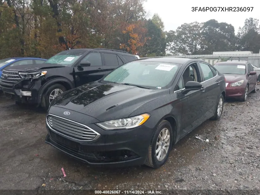 3FA6P0G7XHR236097 2017 Ford Fusion S