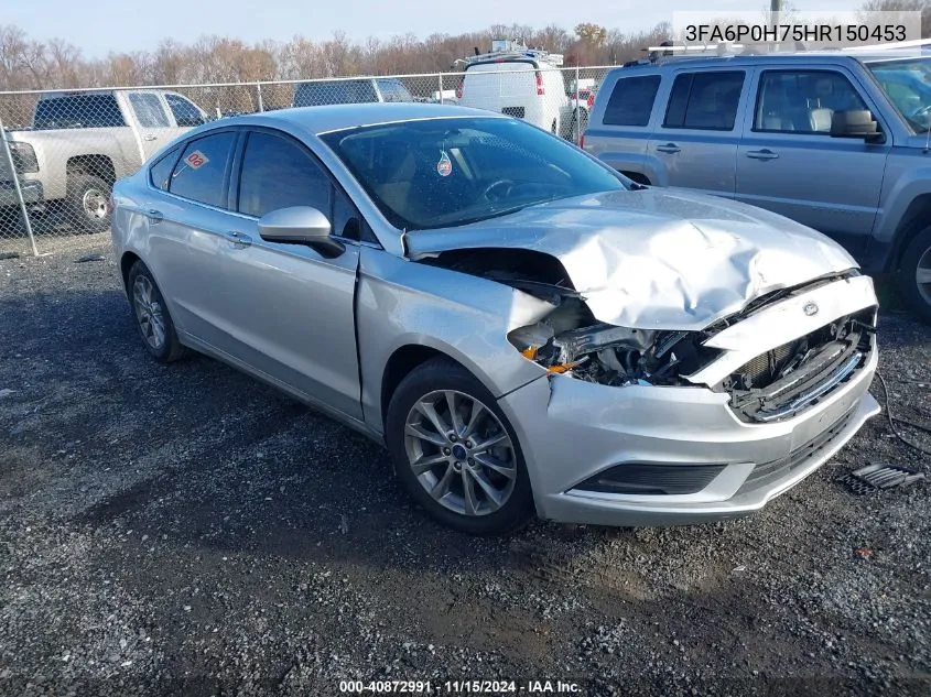 2017 Ford Fusion Se VIN: 3FA6P0H75HR150453 Lot: 40872991