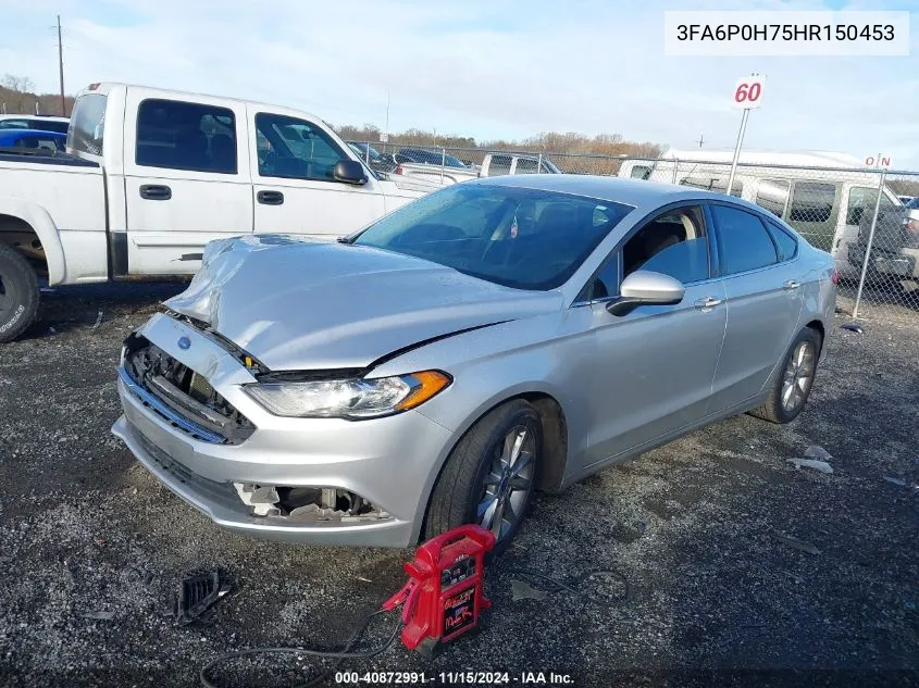 2017 Ford Fusion Se VIN: 3FA6P0H75HR150453 Lot: 40872991