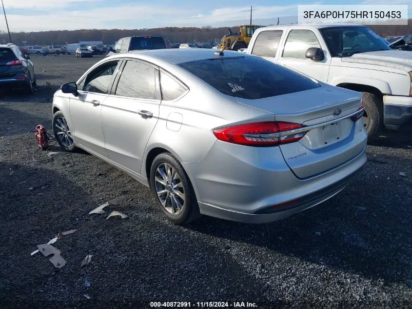 2017 Ford Fusion Se VIN: 3FA6P0H75HR150453 Lot: 40872991